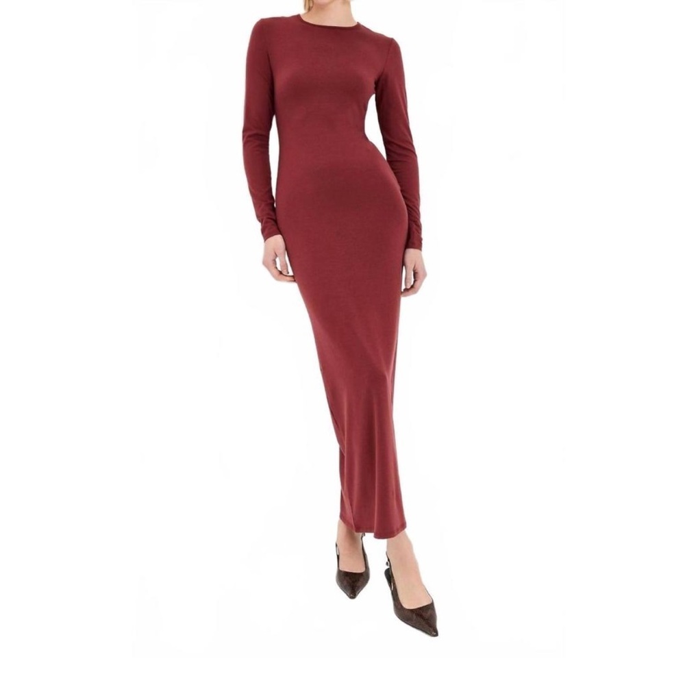 NEW Reformation Tommie Long Sleeve Maxi Dress Chianti Red Size XS NWT - Picture 1 of 7